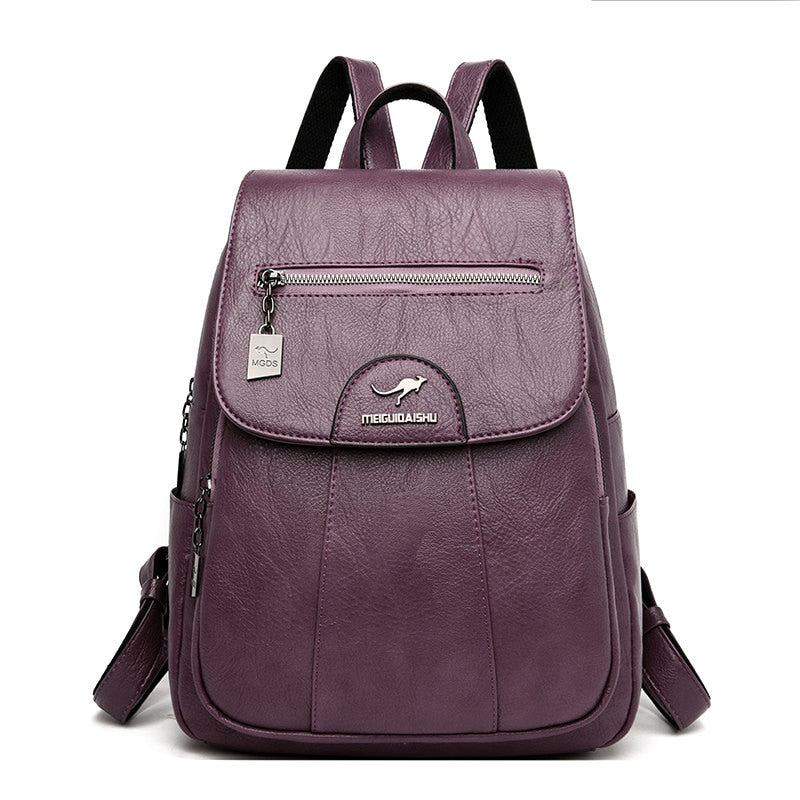 Fashion Woman's Lether Backpack