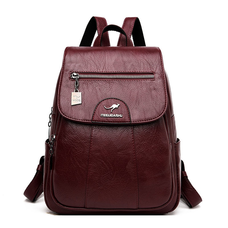 Fashion Woman's Lether Backpack