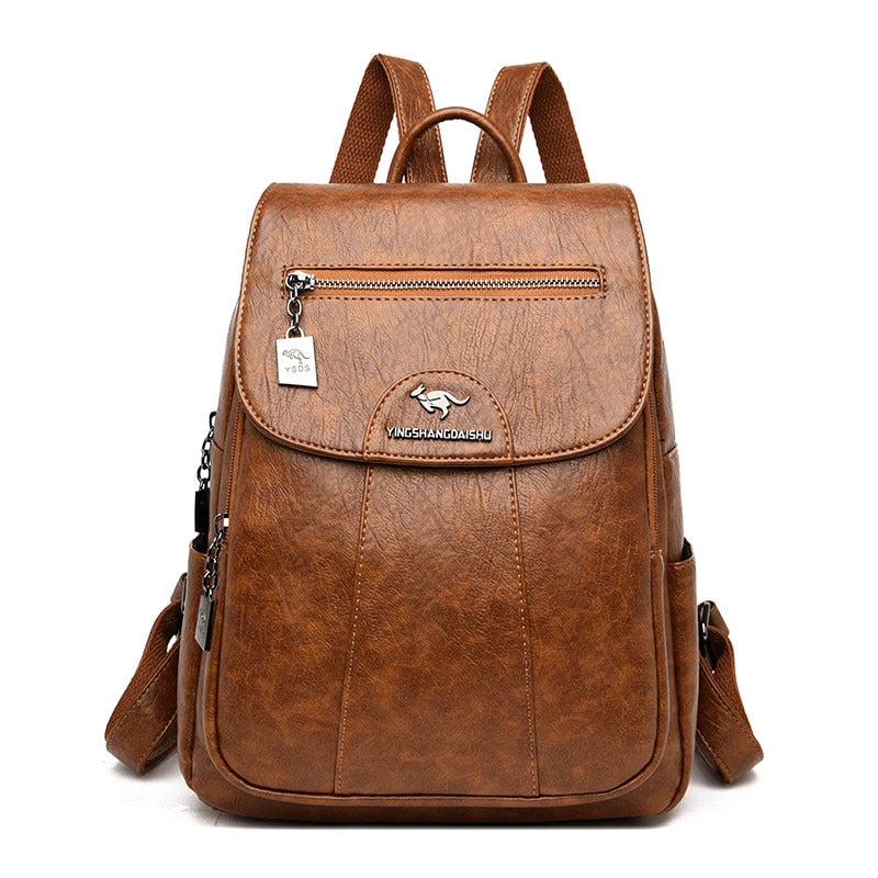 Fashion Woman's Lether Backpack