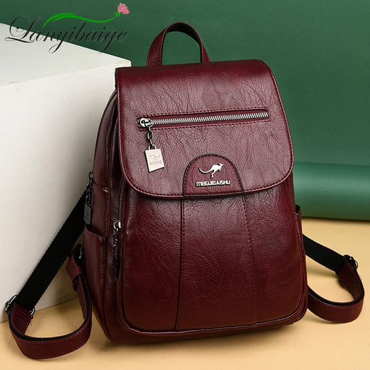 Fashion Woman's Lether Backpack