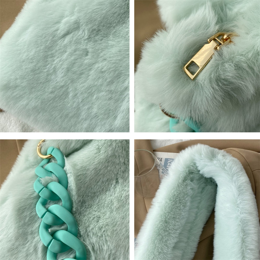 Fluffy Soft Shoulder Bags