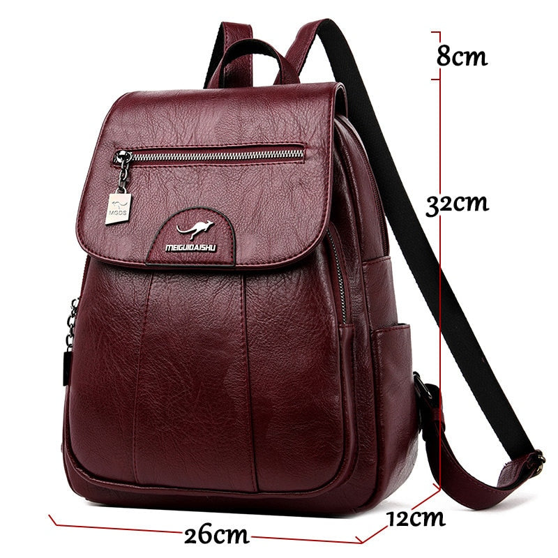 Fashion Woman's Lether Backpack